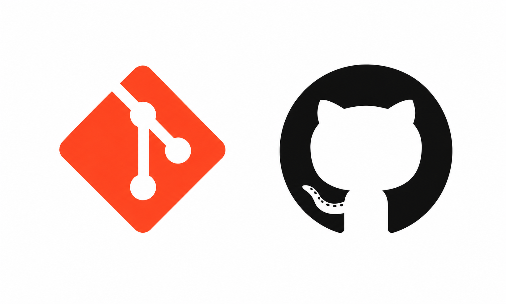 Git and GitHub logo